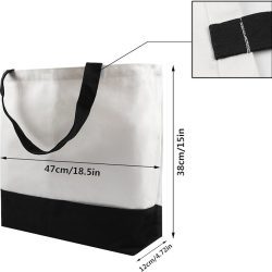 Black Bottom Canvas Bags