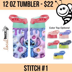 stitch, kids, tumbler